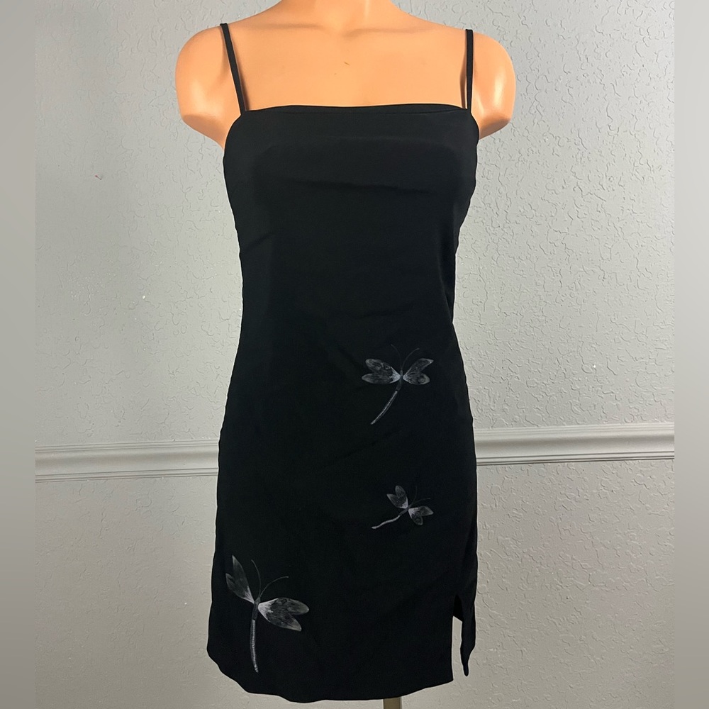 ✰ CUTE BLACK DRAGON FLY MINI DRESS RAMPAGE ✰